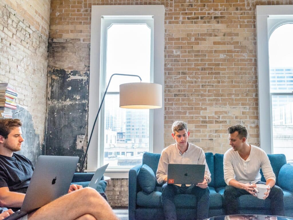 Cyber security for small businesses – professionals discussing affordable and flexible security solutions